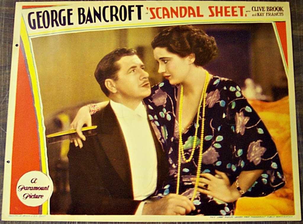 Classic Old Movie : Scandal Sheet 1931